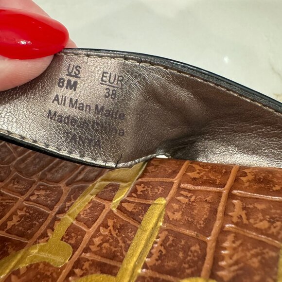 Sam Edelman Tanya Cork Wedge Sandals Women Size 8 Black Brown Thong Flip Flops - Picture 8 of 8